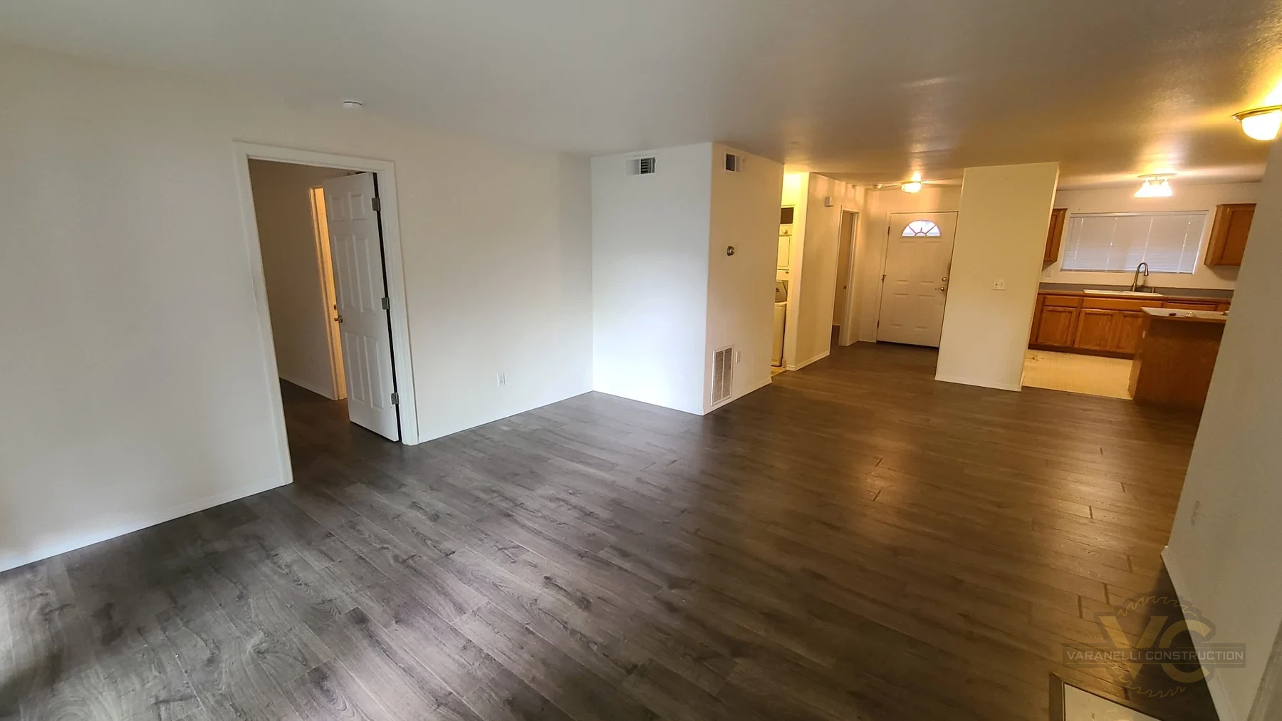 Finished laminate flooring throughout a Rogue River home
