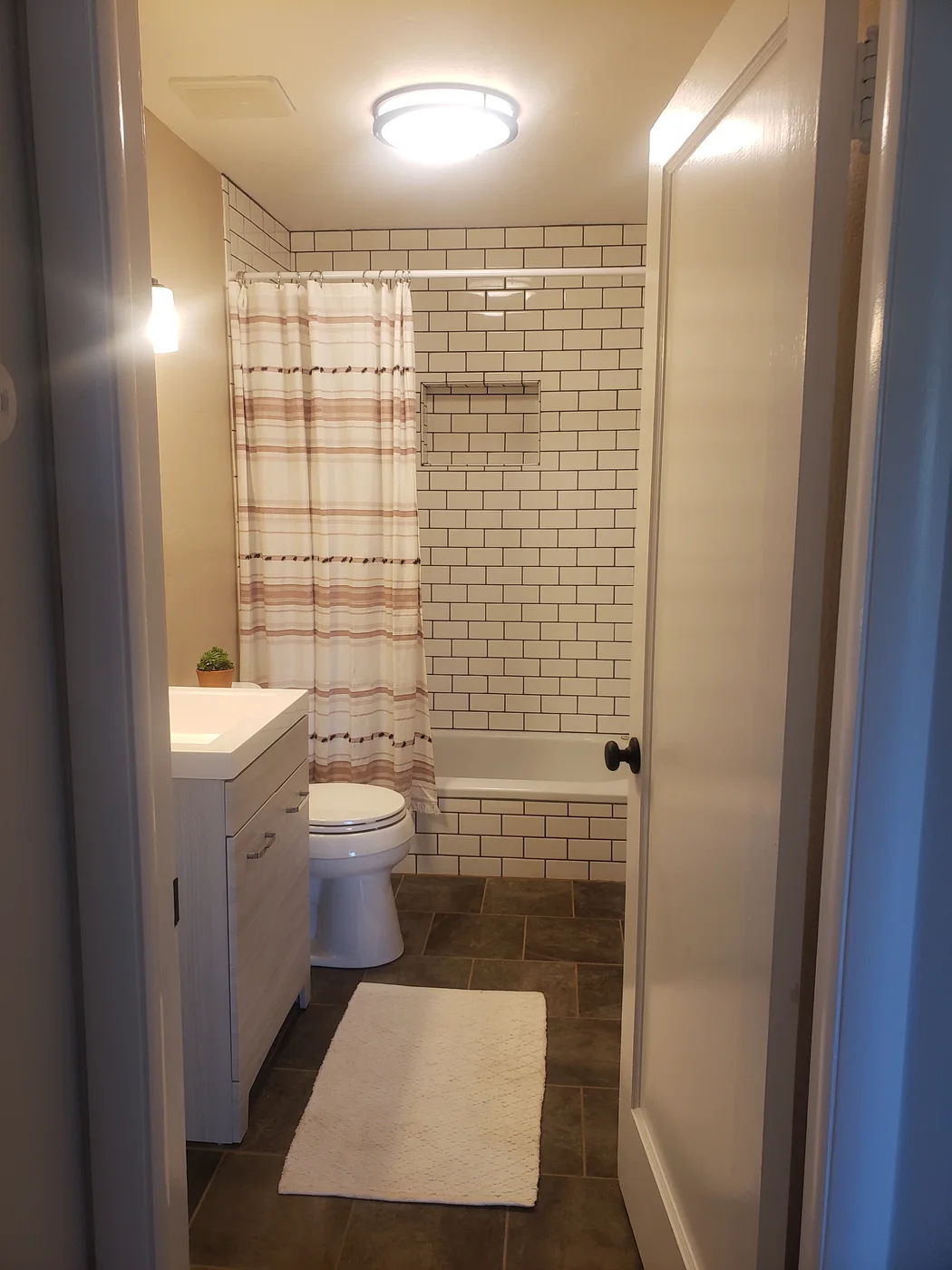 Subway tile shower work by Varanelli Construction