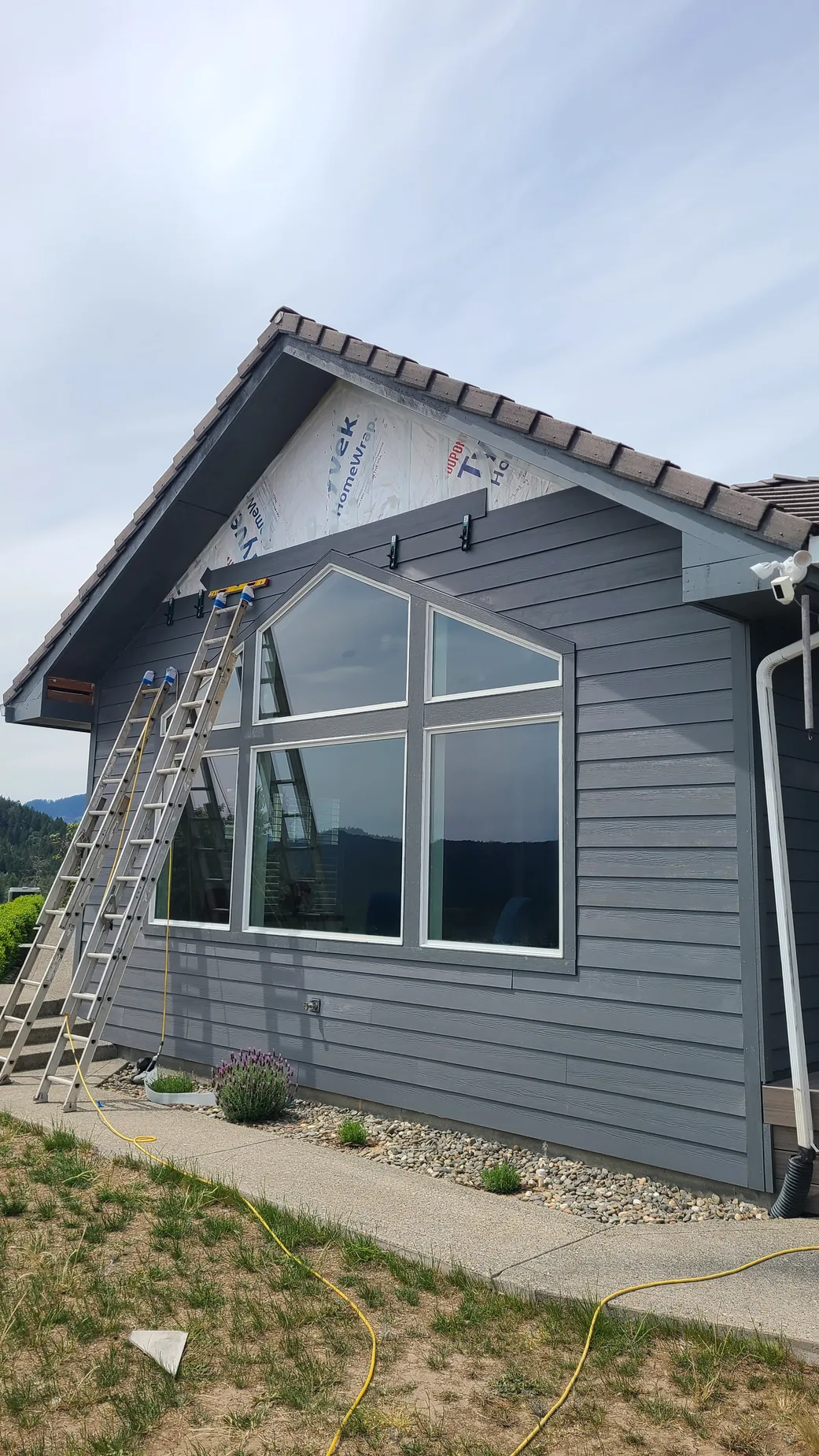 Exterior window replacement project by Varanelli Construction
